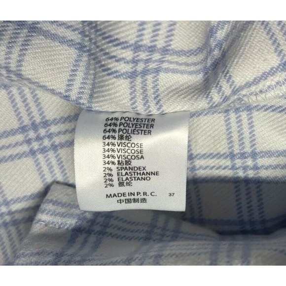 BRANDY MELVILLE Juniors Cute Soft BLUEWHITE PLAID CARA High Rise Mini Skirt - Picture 13 of 15